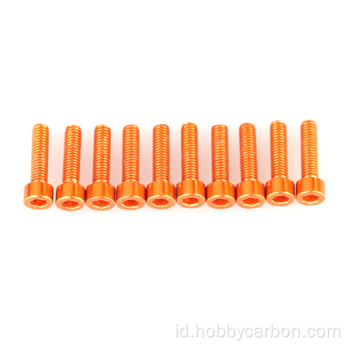 Anodized M3 Aluminium Hexagon Socket Cap Screw